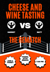 Cheese and Wine Pairing – the Rematch Tasting.  27th March, Quaff Hove