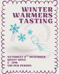 Winter Warmers Tasting, 6th December, Quaff Hove